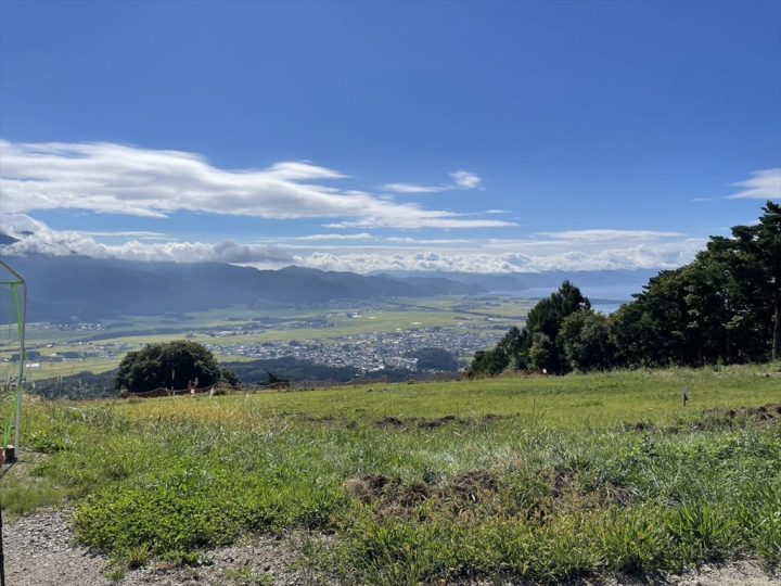 登山中の景色