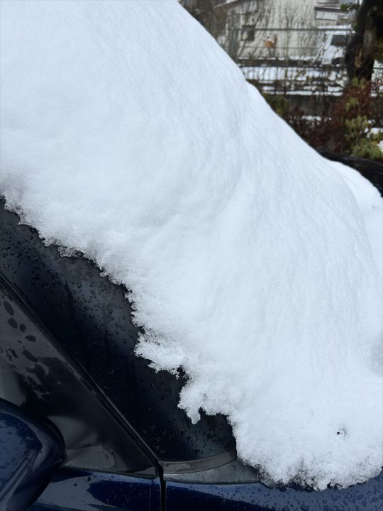 車に積もる雪