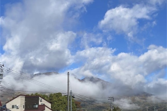 磐梯山と雲