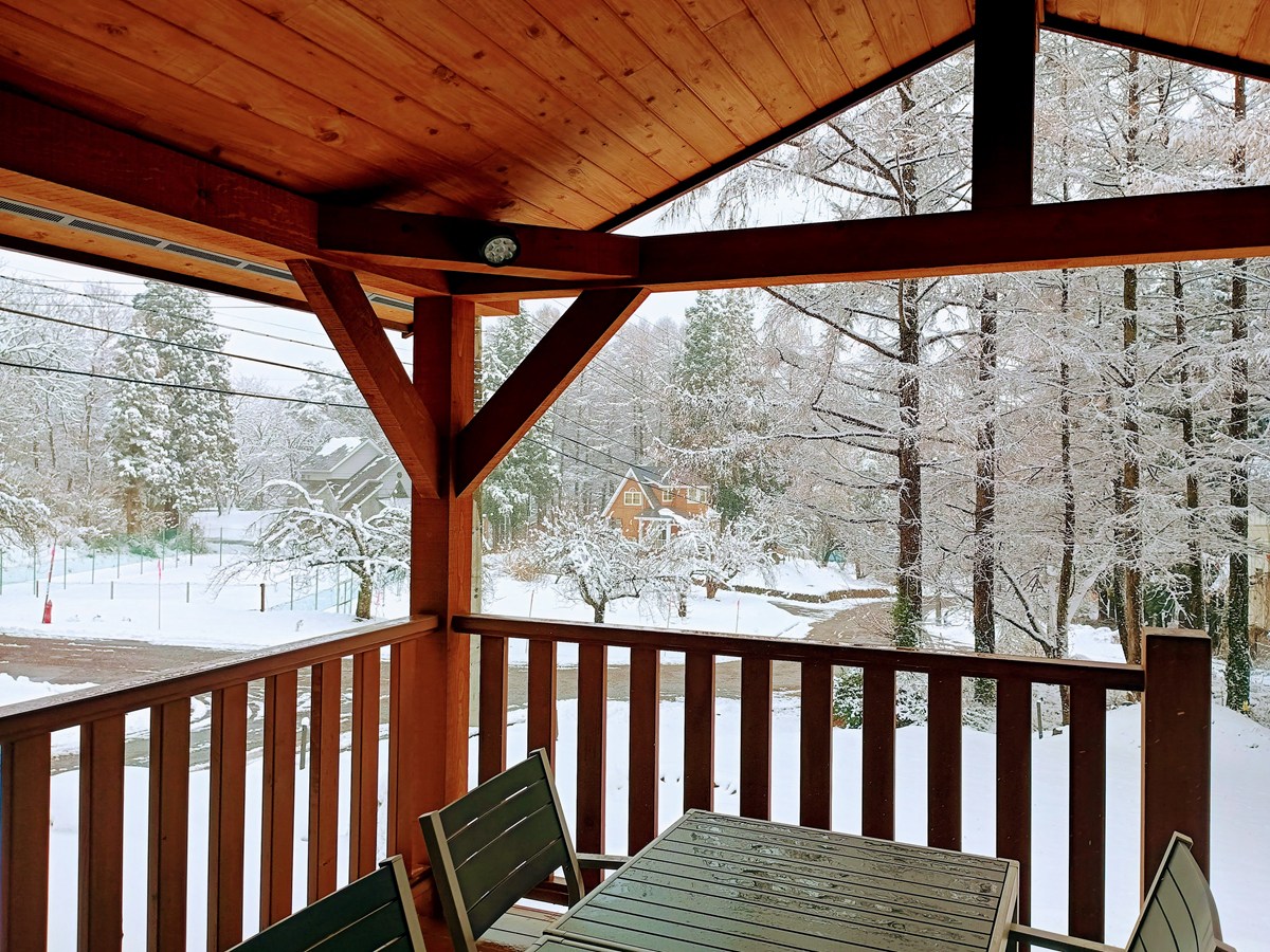 別荘地の雪景色