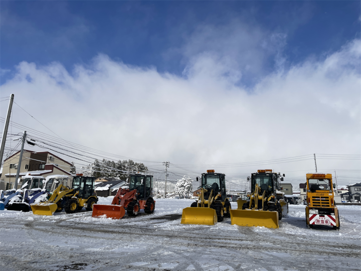 除雪車整列